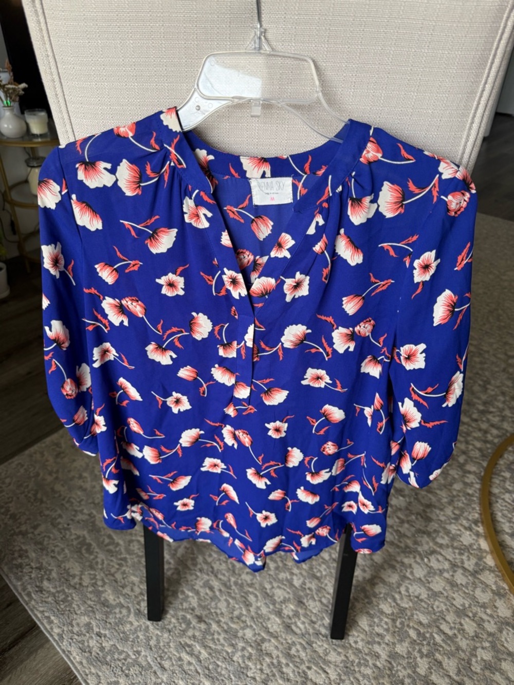 Spring Office Blouse Floral Bundle M Mixed Brands Fun2Fun Pleione Sienna Sky 5pc - Picture 8 of 14